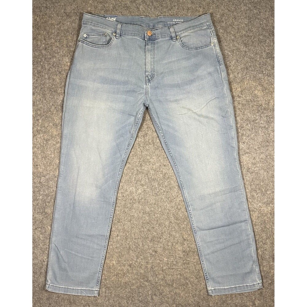 Mugsy Grands Jeans Men’s 40x30 Blue Light Watch Stretch Straight Denim Comfort